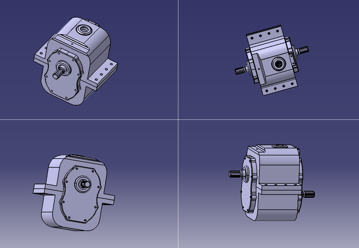 纯电动四驱乘用车变速器设计（含三维CATIA+CAD图纸+说明书）